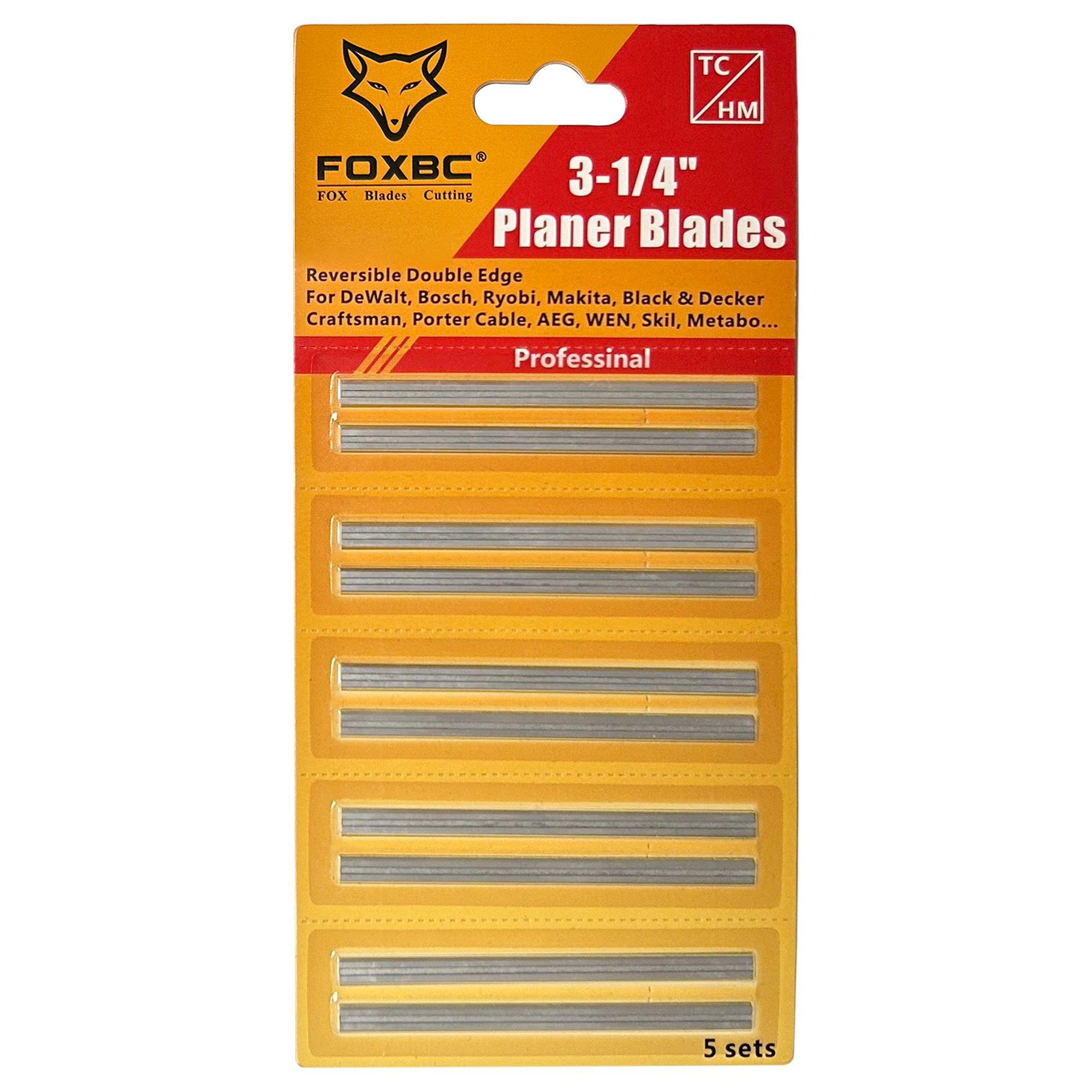 3-1/4" 82mm Tungsten Carbide Planer Blades For MAKITA, BOSCH, DeWalt, Ryobi, BLACK & DECKER, Craftsman - 10Pack