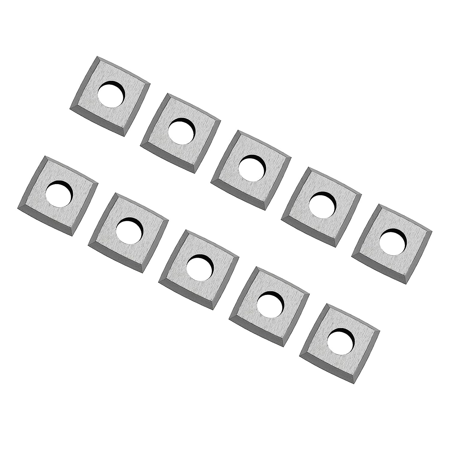 FOXBC 15mm Carbide Inserts 4"R Indexable for All Byrd Shelix Planer Cutterhead, Replacement for Byrd KN400, 10 Pack