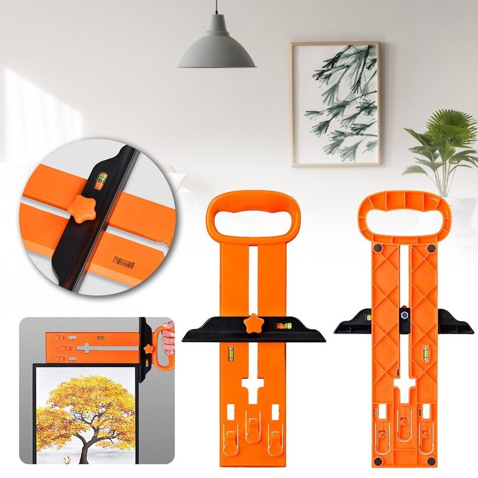 Photo Frame Level Ruler MultiFunction Photo Frame Hanging Decoration Tool with Bubble Level Frame Positioning Tool