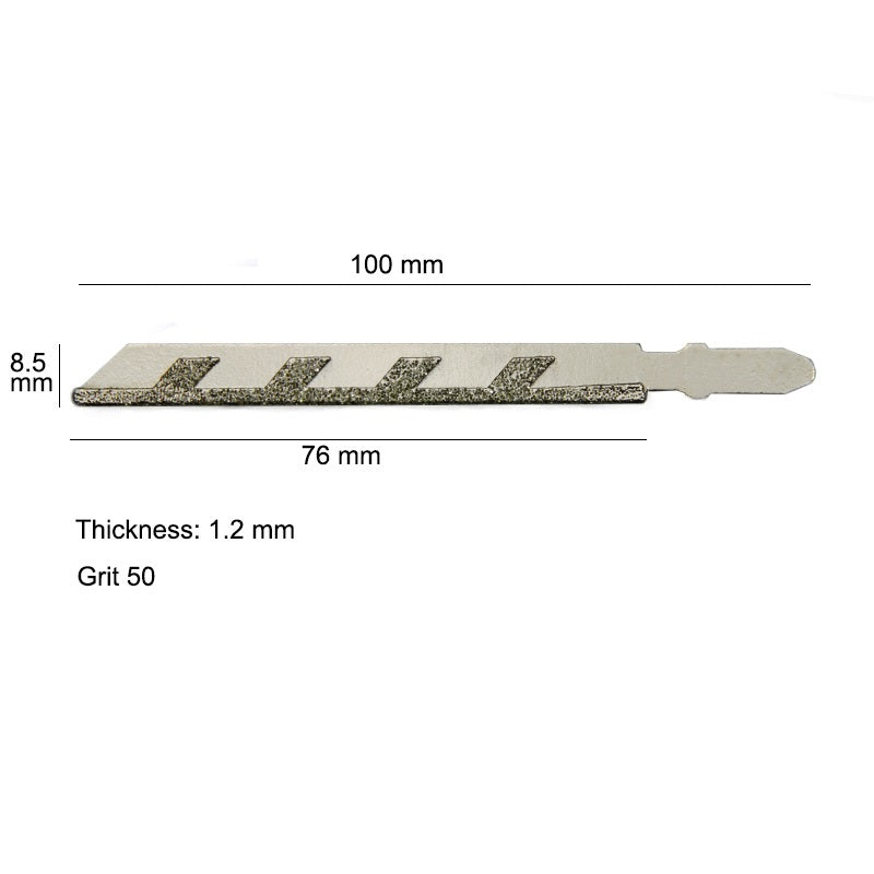 4" 100mm Diamond Coated Jigsaw Blades Set - T Shank - 5 Pack