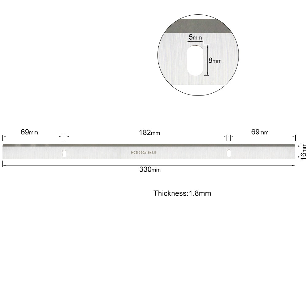 331x16.5x2mm Planer Blades for Vevor M1B-LS-3301 13" Planers - Set of 2